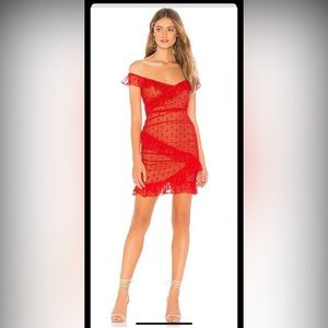 Revolve x Majorelle Bandit Red Mini Dress